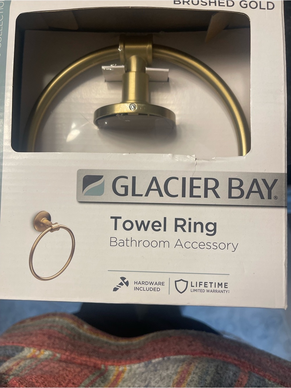 Brushed Gold Towel Ring